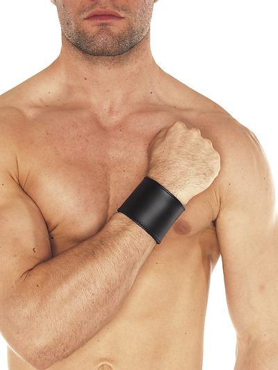 Armband Leder schwarz mit Geldfach