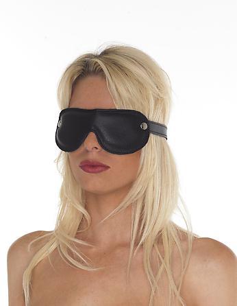 Augenbinde Leder schwarz