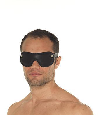 Augenbinde Leder schwarz