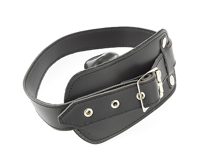 Knebel Leder mit KG schwarz