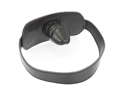 Knebel Leder mit KG schwarz