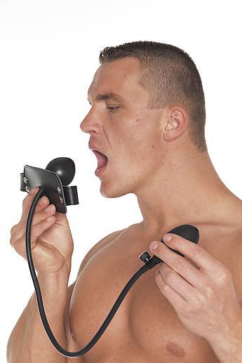 Knebel mit Handpumpe schwarz