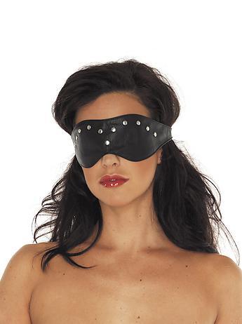 Augenmaske Leder schwarz
