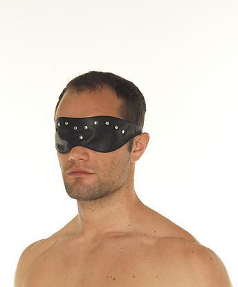 Augenmaske Leder schwarz