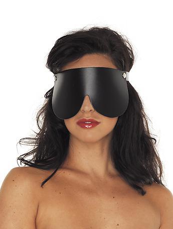 Augenmaske Leder schwarz
