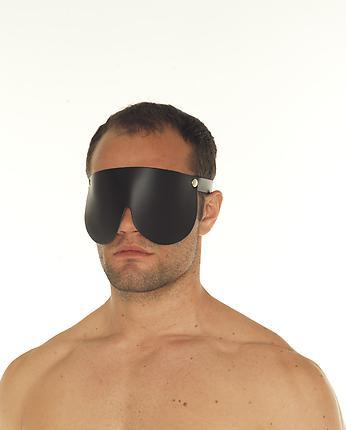 Augenmaske Leder schwarz