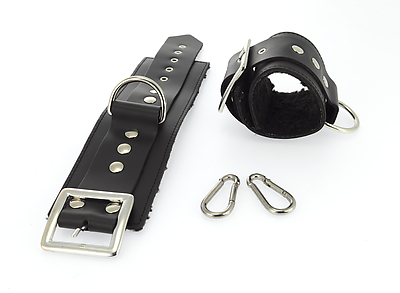 Halsfesseln Leder schwarz