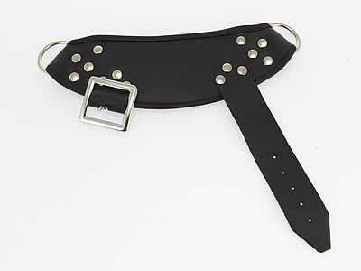 Fußschlaufen Leder schwarz