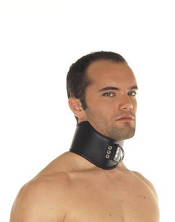 Breite Leder Halsfessel durch Schnallen verstellbar