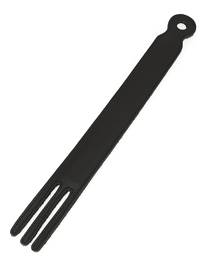 3 Hühnerzehenpeitsche Leder schwarz
