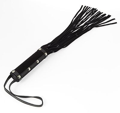 Wildleder Flogger mit Nietengriff
