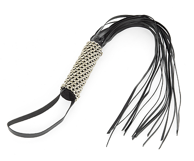 Flogger aus Leder mit Kettengriff