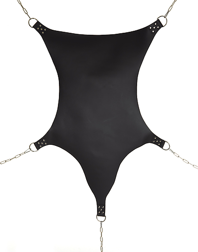 Hängematte aus festem Leder mit Kopfteil