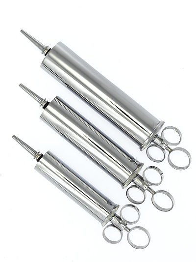 Spritze Metall chrom