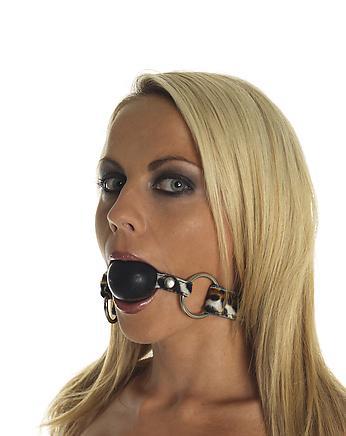 Mundknebel Leopardenfell mit Silikonball