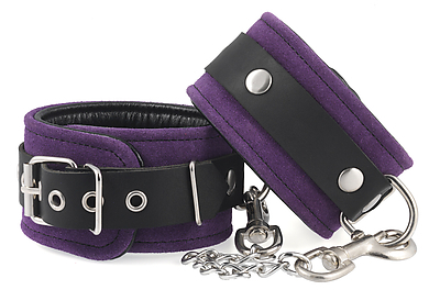 Handschellen Velours lila