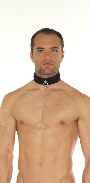 Velours-Halsband  mit Ring