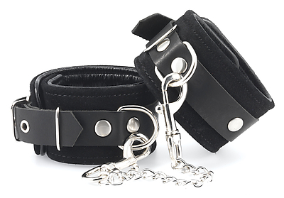 Fußschellen Velours schwarz