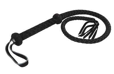 Peitsche Velours schwarz