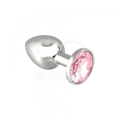 Buttplug mit Kristallstein XS rosa