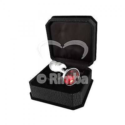 Buttplug mit Kristallstein XS rubinrot