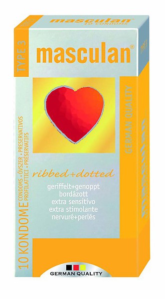 MASCULAN Ribbed & Dotted 10 St.