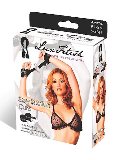 LUX FETISH Sexy Suction Cuffs black
