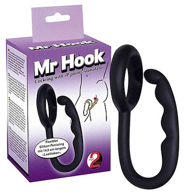 Mr Hook Pensiring mit Lusthaken schwarz