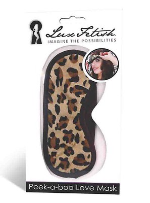 LUX FETISH Peek-a-boo Love Mask leopard
