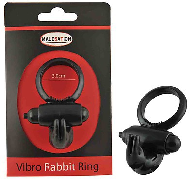 MALESATION Vibro-Rabbit-Ring black