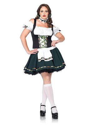 2PC. Costume Set Plus Size Bavarian Babe Includes Apron Dress And Choker