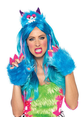 2PC. Kit With Furry Monster Headband And Paws