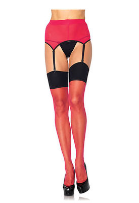 2PC. Spandex Sheer Garter Belt And Stocking Set