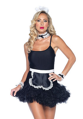 4PC. Kit With Apron, Neck Piece, Wrist Cuffs And Headband
