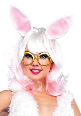 Bunny Two-Tone Wig With Latex Ears  /Pink