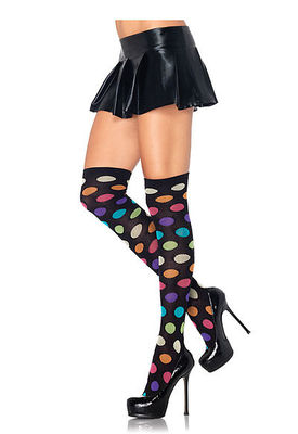 Circus Dot Over-The-Knee Acrylic Socks