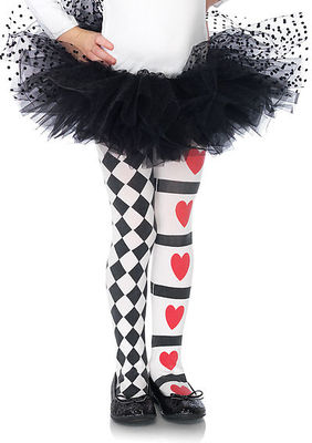 Harlequin And Heart Tights