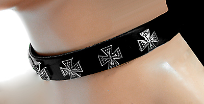 Lederhalsband - Eisernes Kreuz