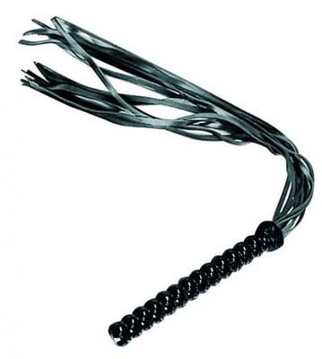 Leder-Peitsche mit schwarzem Kugel-Holzgriff Ledapol LE0096D