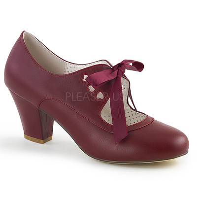 Mary Jane Pumps mit cut outs WIGGLE-32 burgund