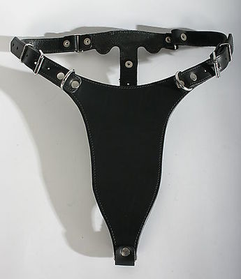 Damen-Harness-Slip aus festem Leder Ledapol LE8017