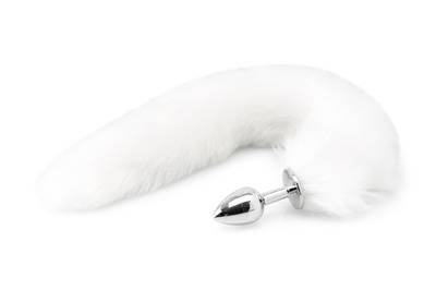 Deluxe Fluffy Fox Plug - White