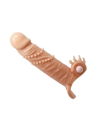 Penishüllen-Vibrator mit Klitorisstimulator