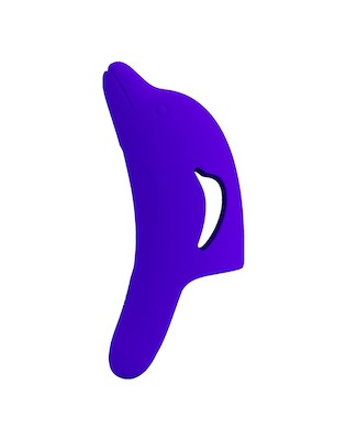 Delphin Fingervibrator blau