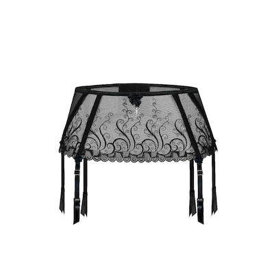 Schwarzer Strapshalter Spitze