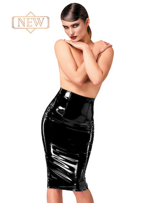 Dominae Lack Pencil Skirt