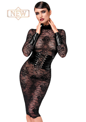 Noirelle Lace Corset Midi Kleid