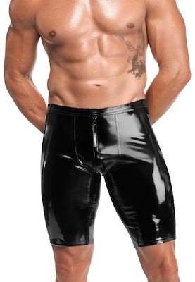 VOLTAGE PVC BIKER SHORTS aus Lack