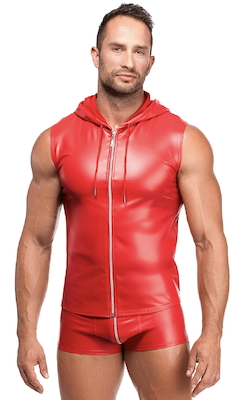 IGNITE HOODED VEST Rotes Wetlook Hoodie