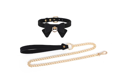 Silikon Halsband mit Schleife und Leine